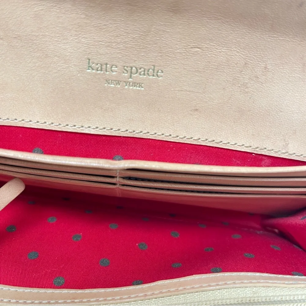 Kate Spade Metallic‎ Cyndy Leather Wallet in Gold